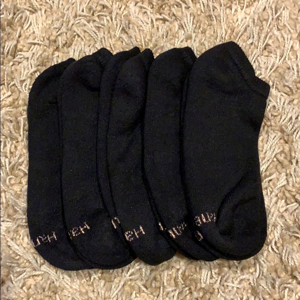 5 pairs Black ankle socks